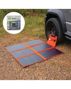 CAOS SOLAR 200W Solar Blanket with Bag + 20 AMP PWM Solar Regulator