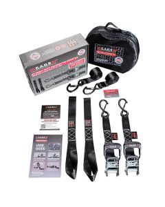 CAOS Ratchet Straps 2 Pack - Bonus 2 Tie Down Soft Loops