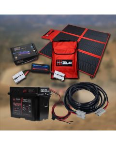 CAOS 200W Solar Blanket + HD Battery Box + 50amp 5m Extn Lead + 150A Watt Meter + Dual Battery Cable