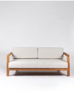 Salermo Teak 2 Seater Sofa - Coastal Mist